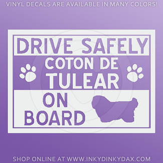 Coton de Tulear On Board Decal
