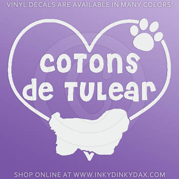 I Love Cotons de Tulear Stickers