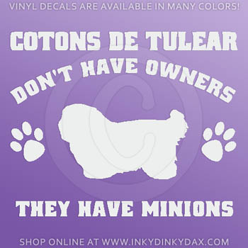Funny Coton de Tulear Vinyl Stickers