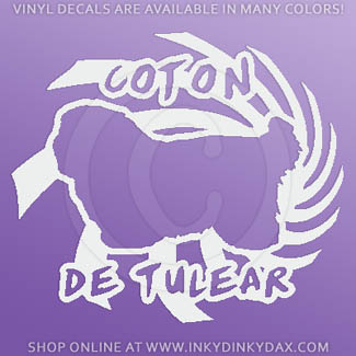 Cool Coton de Tulear Vinyl Stickers