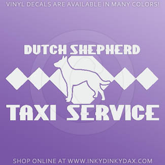 Dutch Shepherd Taxi Stickers
