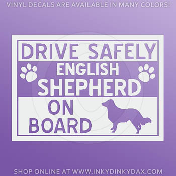 English Shepherd On Board Sticker