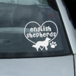 I Love English Shepherds Decals