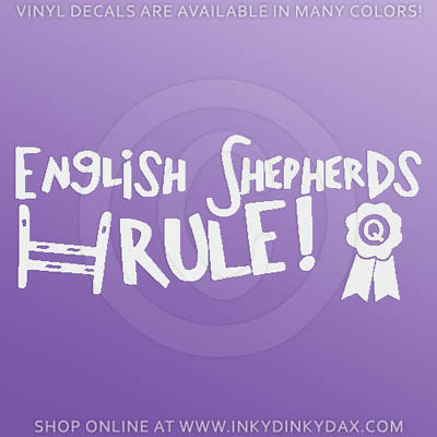 English Shepherd Agility Vinyl Stickers