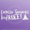 English Shepherd agility Rally Stickers