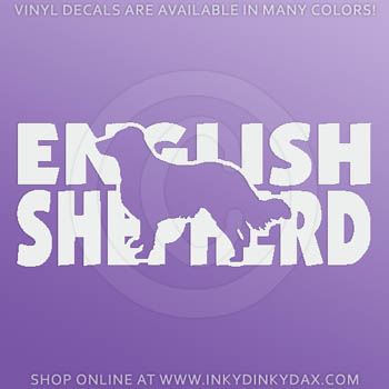 Cool English Shepherd Vinyl stickers