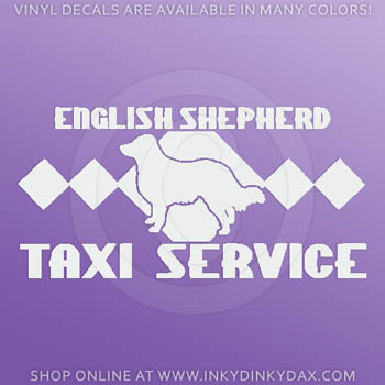 English Shepherd Taxi Sticker