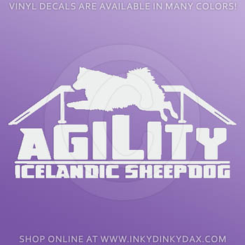 Icelandic Sheepdog Agility Car Stickers