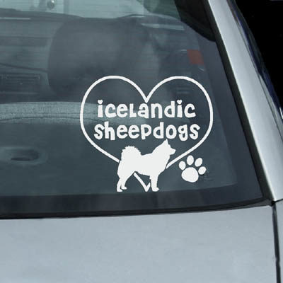 I Love Icelandic Sheepdog Stickers