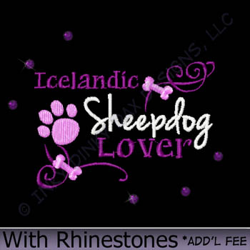 Rhinestones Icelandic Sheepdog Apparel