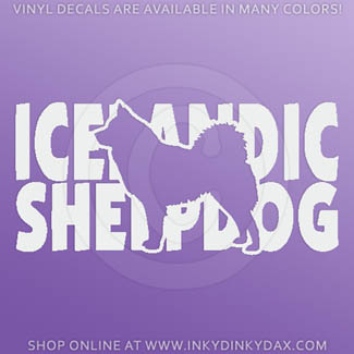 Cool Icelandic Sheepdog Vinyl Stickers