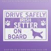 Irish Setter On Board Decal