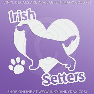 I Love Irish Setters Sticker