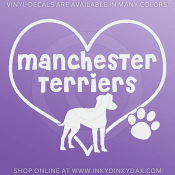 I Love Manchester Terriers Stickers