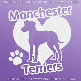 I Love Manchester Terriers Decal