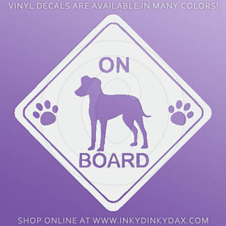 Manchester Terrier On Board Stickers