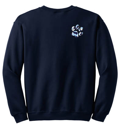 Blue Urban Camo Paw Print Sweatshirt