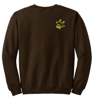 Woodland Camo Paw Print Sweatshirt