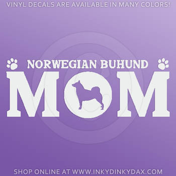Norwegian Buhund Mom Decals