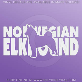 Norwegian Elkhound Vinyl Stickers