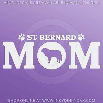 St Bernard Mom Decals