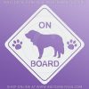 St Bernard On Board Stickers