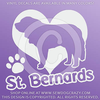 Vinyl Love Saint Bernards Stickers