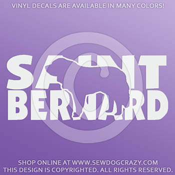 Vinyl Saint Bernard Decals