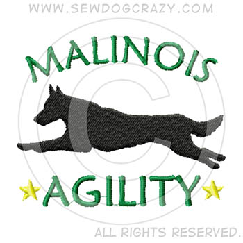 Embroidered Malinois Agility Shirts
