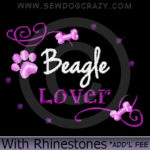 Embroidered Rhinestones Beagle Lover Shirts