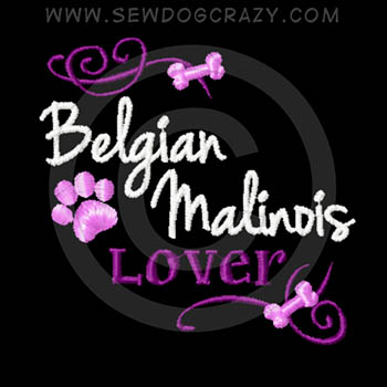 Pretty Belgian Malinois Embroidered Shirts