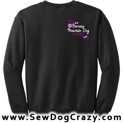 Pretty Embroidered Bernese Mountain Dog Lover Sweatshirts