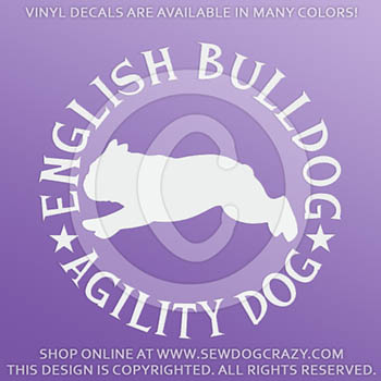 English Bulldog Agility Decals