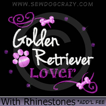 Rhinestones Golden Retriever Shirts
