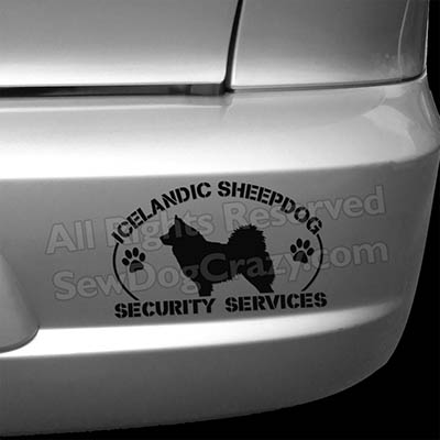 Icelandic Sheepdog Security Bumper Sticker