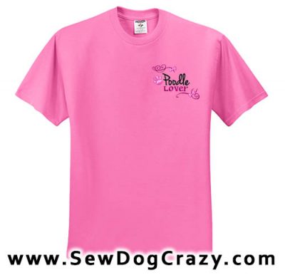 Embroidered Poodle Lover TShirts