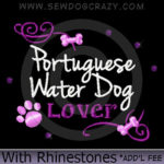 Rhinestones Portuguese Water Lover Apparel