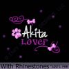 Rhinestones Akita Embroidery