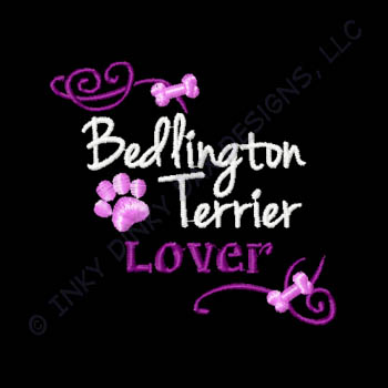 Pretty Bedlington Terrier Embroidery