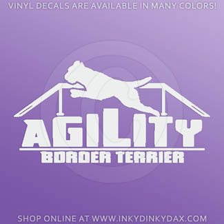 Border Terrier Dog Agility Stickers