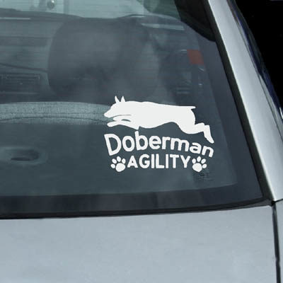 Doberman Agility Decals