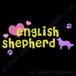 Cute Embroidered English Shepherd Apparel