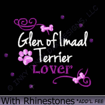 Rhinestones Glen of Imaal Terrier Embroidery