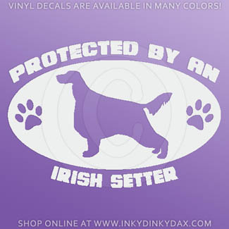 Protected by an Irish Setter Stickers