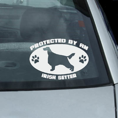 Protected by an Irish Setter Decals