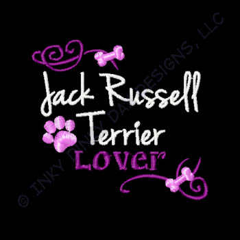 Pretty Jack Russell Terrier Embroidery