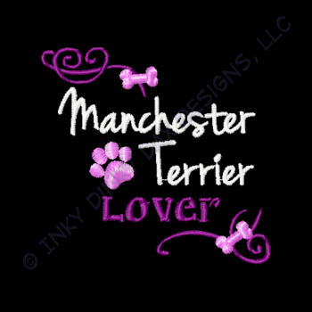 Pretty Manchester Terrier Embroidery