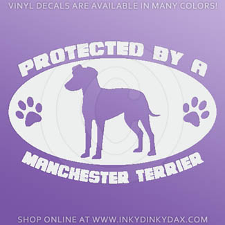 Protected by Manchester Terrier Decals
