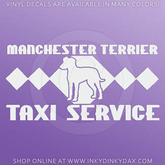 Manchester Terrier Taxi Stickers
