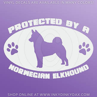 Protected by Norwegian Elkhound Decal